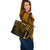 New Caledonia Leather Tote - Gold Color Cross Style - Polynesian Pride