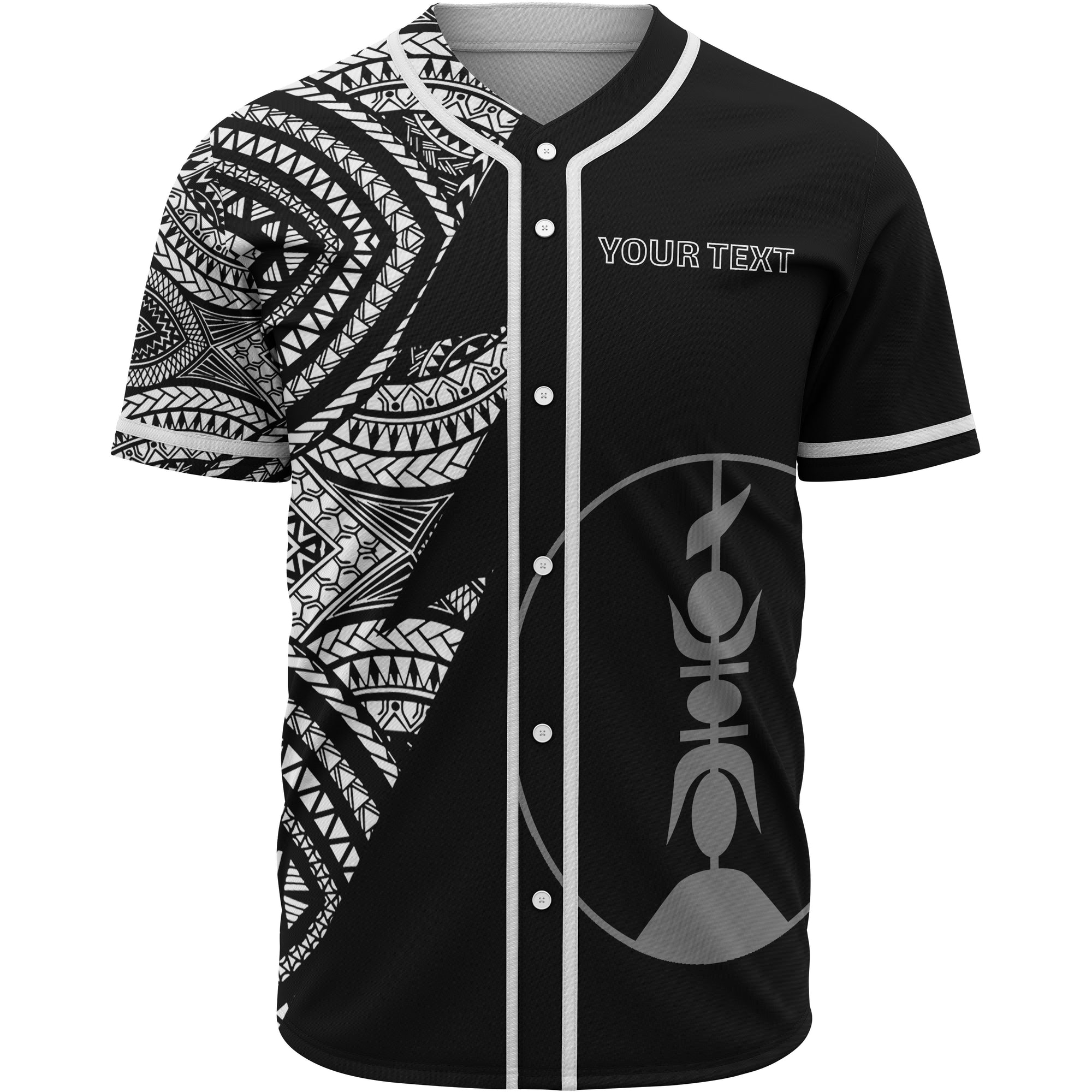 New Caledonia Custom Personalized Baseball Shirt - Flash Style White Unisex White - Polynesian Pride