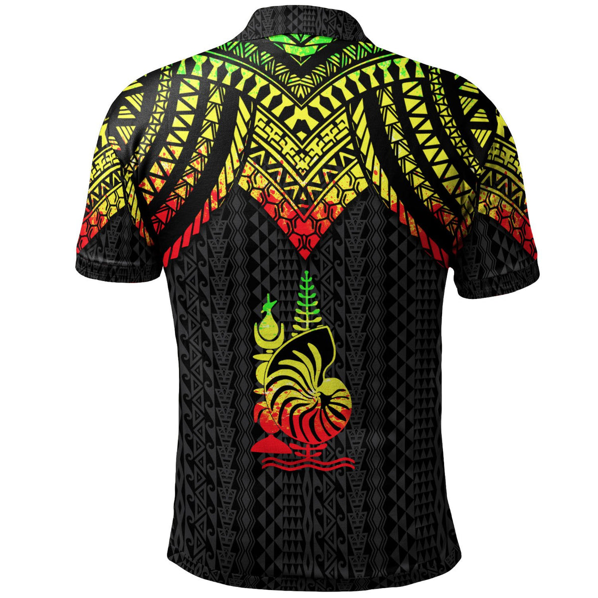 New Caledonia Custom Polo Shirt Polynesian Armor Style Reagge - Polynesian Pride