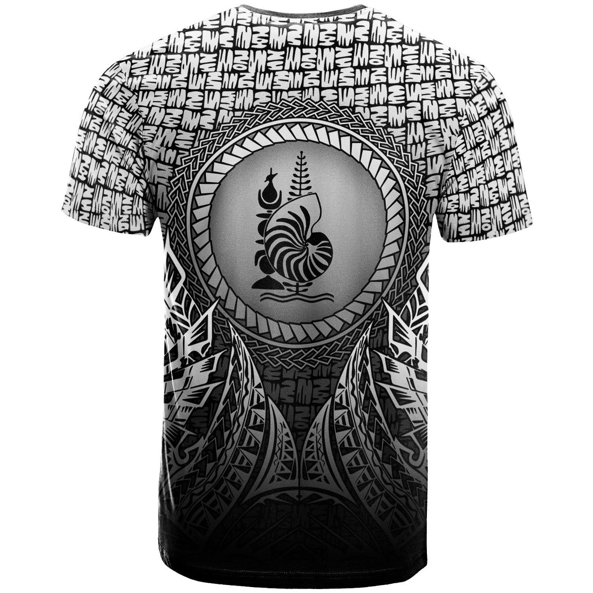 New Caledonia T Shirt Circle Pattern Black - Polynesian Pride