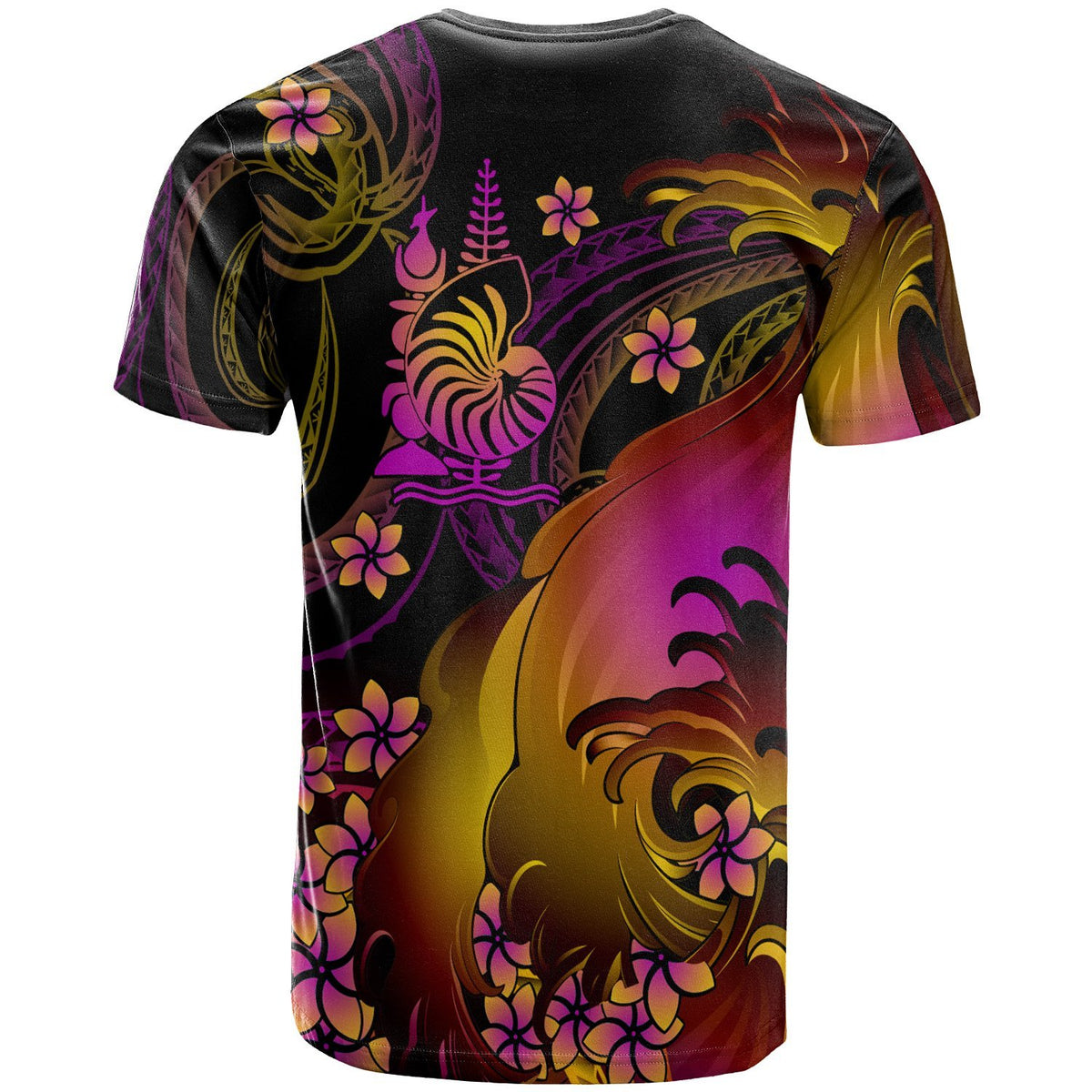 New Caledonia Custom T shirt New Caledonia in wave - Polynesian Pride