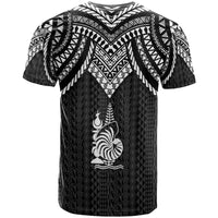 New Caledonia T Shirt Polynesian Armor Style Black - Polynesian Pride
