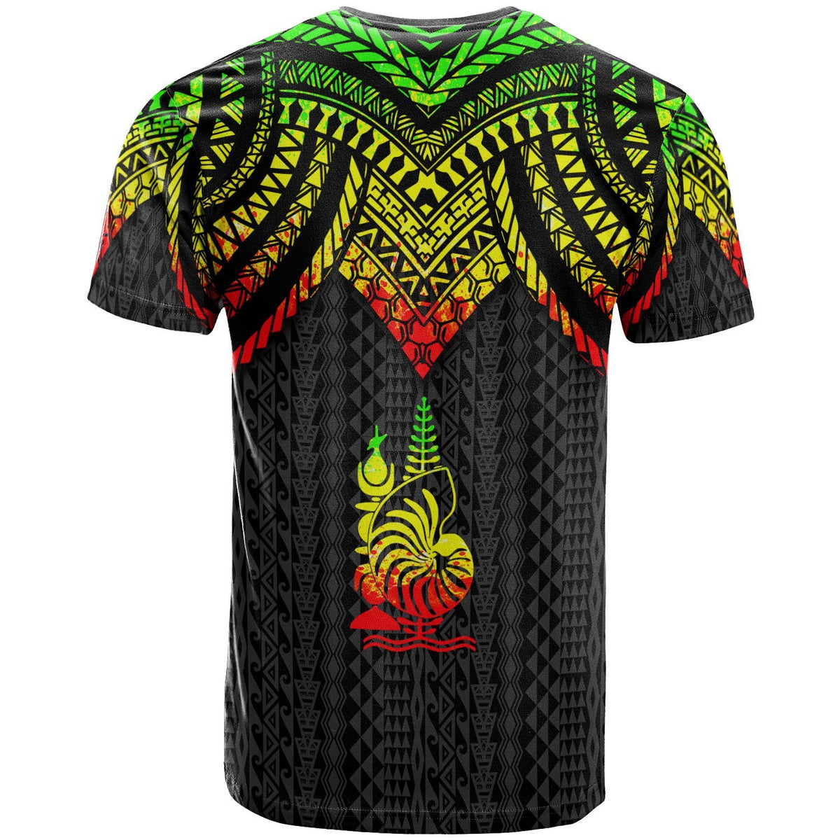 New Caledonia T Shirt Polynesian Armor Style Reggae - Polynesian Pride