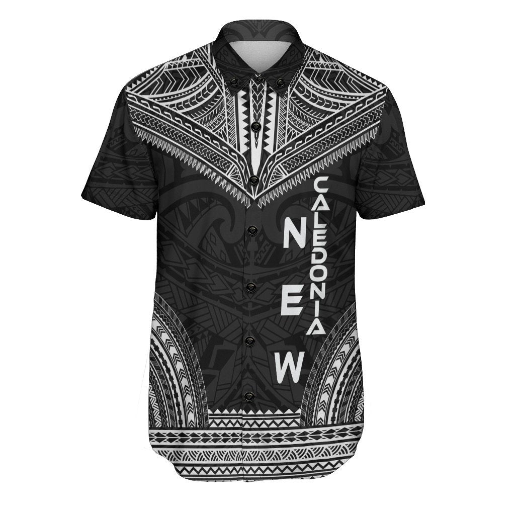 New Caledonia Polynesian Chief Shirt - Black Version Men Black - Polynesian Pride