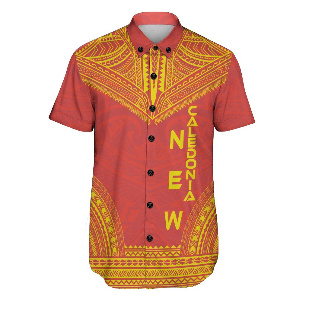 New Caledonia Polynesian Chief Shirt - Flag Version Men Blue - Polynesian Pride