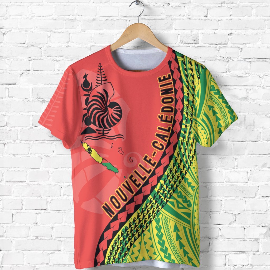 New Caledonia T Shirt New Caledonia Coat Of Arms With Map Generation Iv K6 Unisex Red - Polynesian Pride