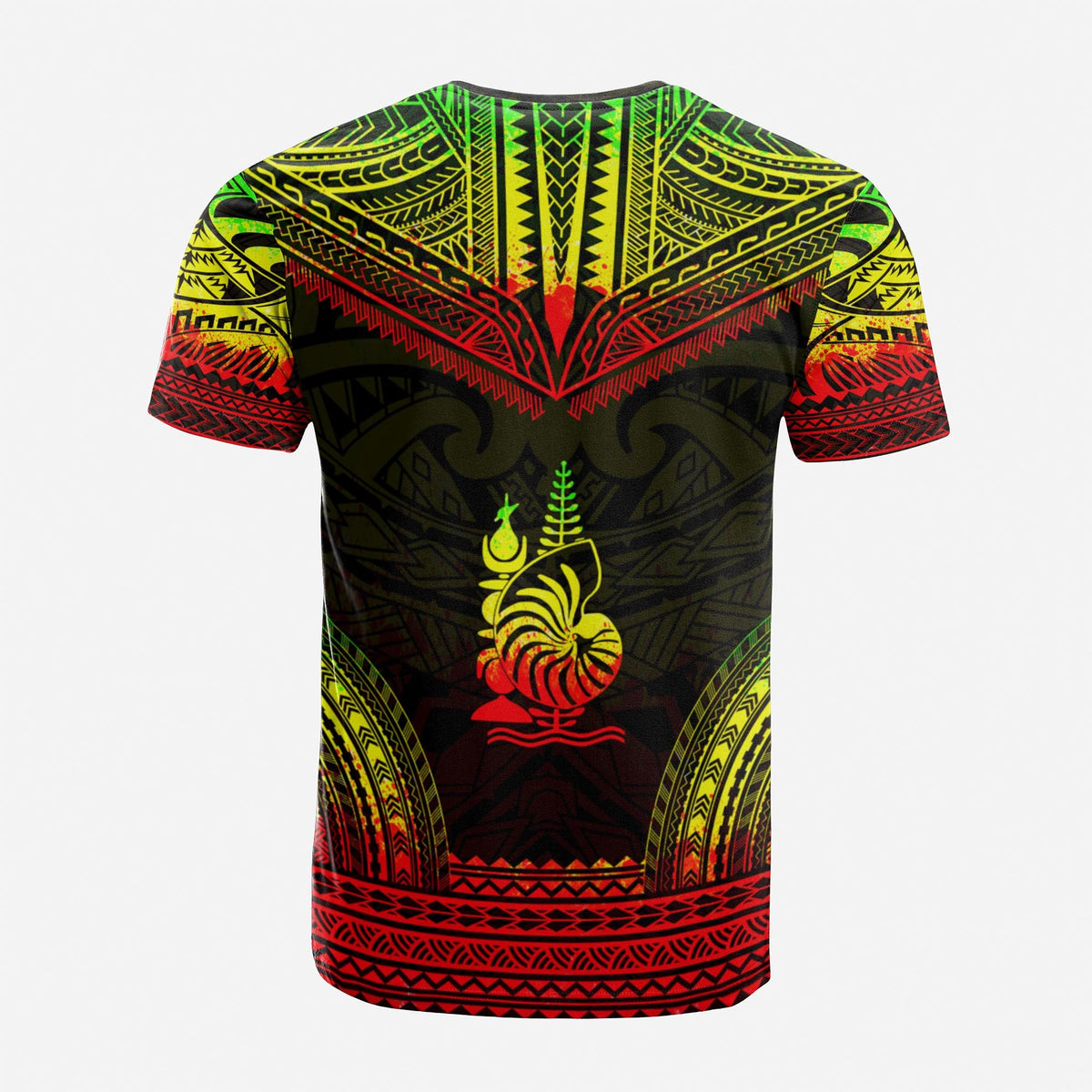 New Caledonia Custom T Shirt New Caledonia Coat Of Arms Polynesian Chief Tattoo Reggae Version Unisex Reggae - Polynesian Pride