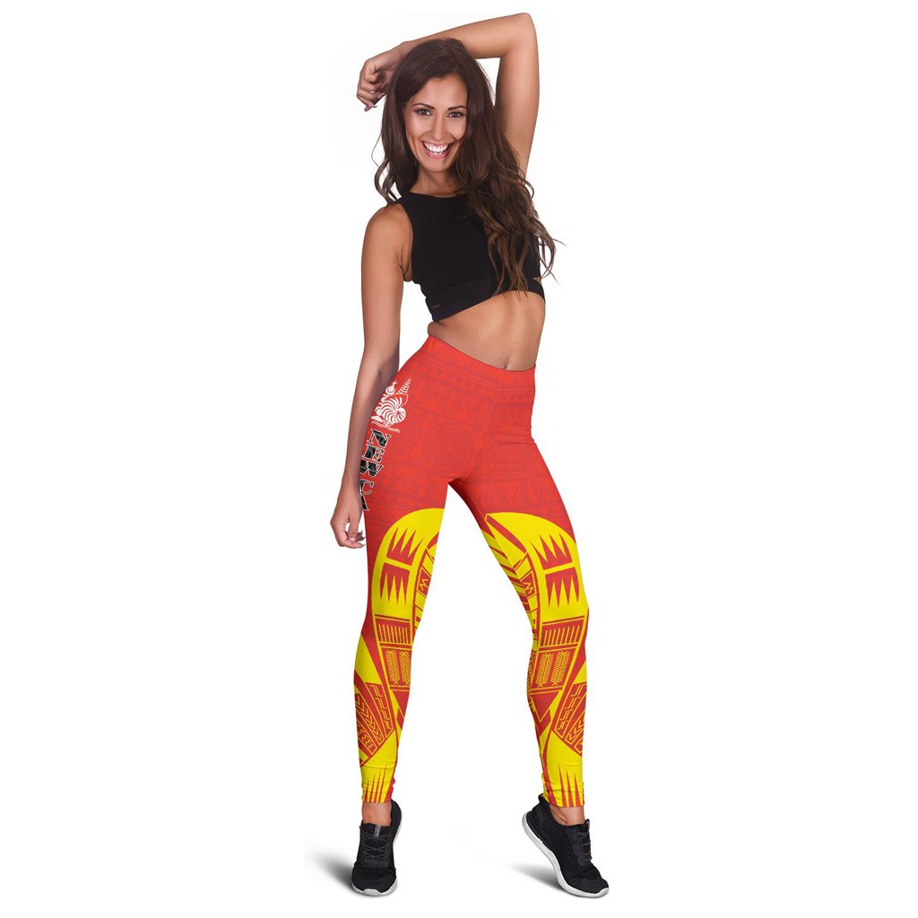 New Caledonia Polynesian Leggings - Polynesian Tattoo Flag Version - Polynesian Pride