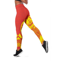 New Caledonia Polynesian Leggings - Polynesian Tattoo Flag Version - Polynesian Pride