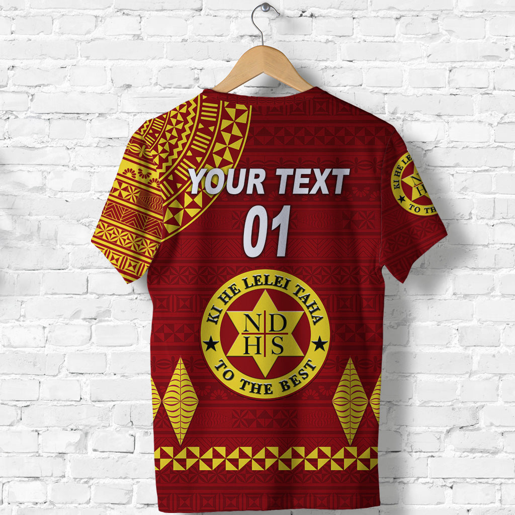Custom Tonga Niuatoputapu High School T Shirt Simple Style, Custom Text and Number LT8 - Polynesian Pride
