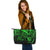 Niue Leather Tote - Green Color Cross Style - Polynesian Pride