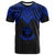 Niue Custom T Shirt Polynesian Armor Style Blue Unisex Blue - Polynesian Pride