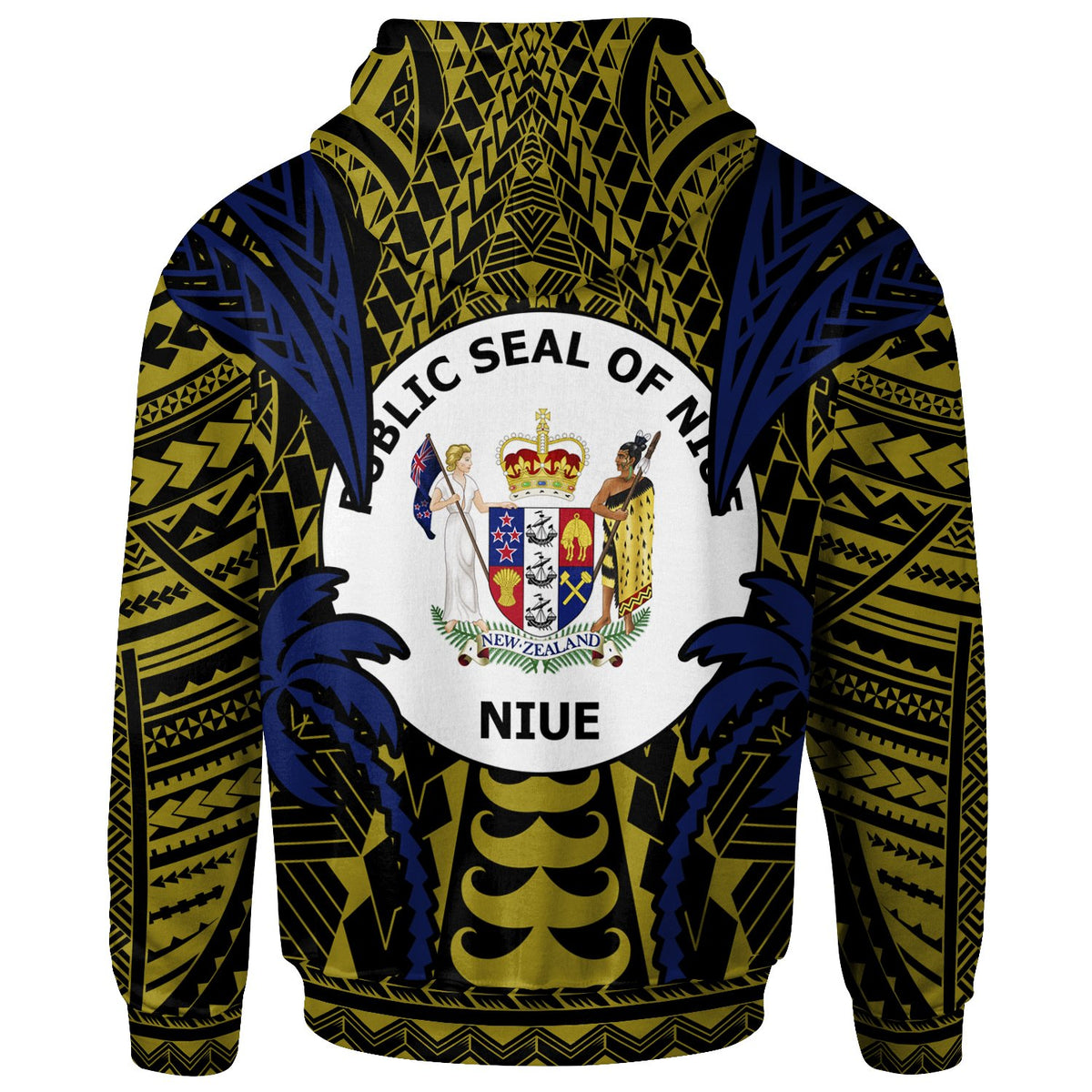 Niue Hoodie Blood Runs Through My Veins Style Flag - Polynesian Pride