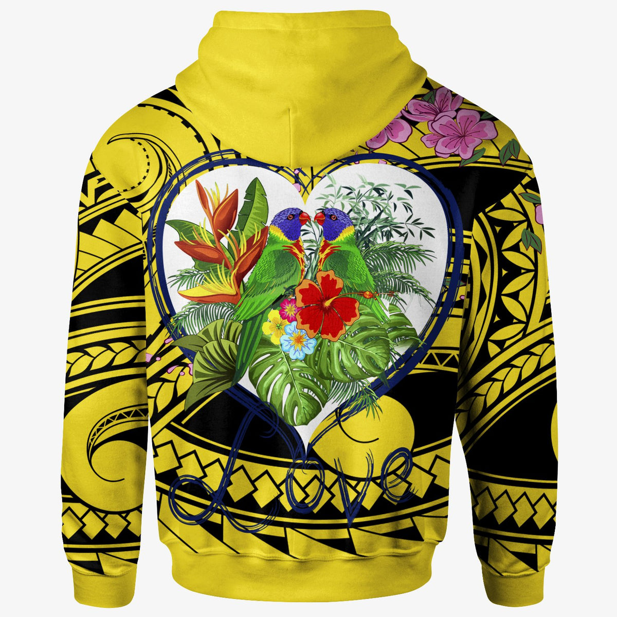 Niue Hoodie The Love of Blue Crowned Lory - Polynesian Pride