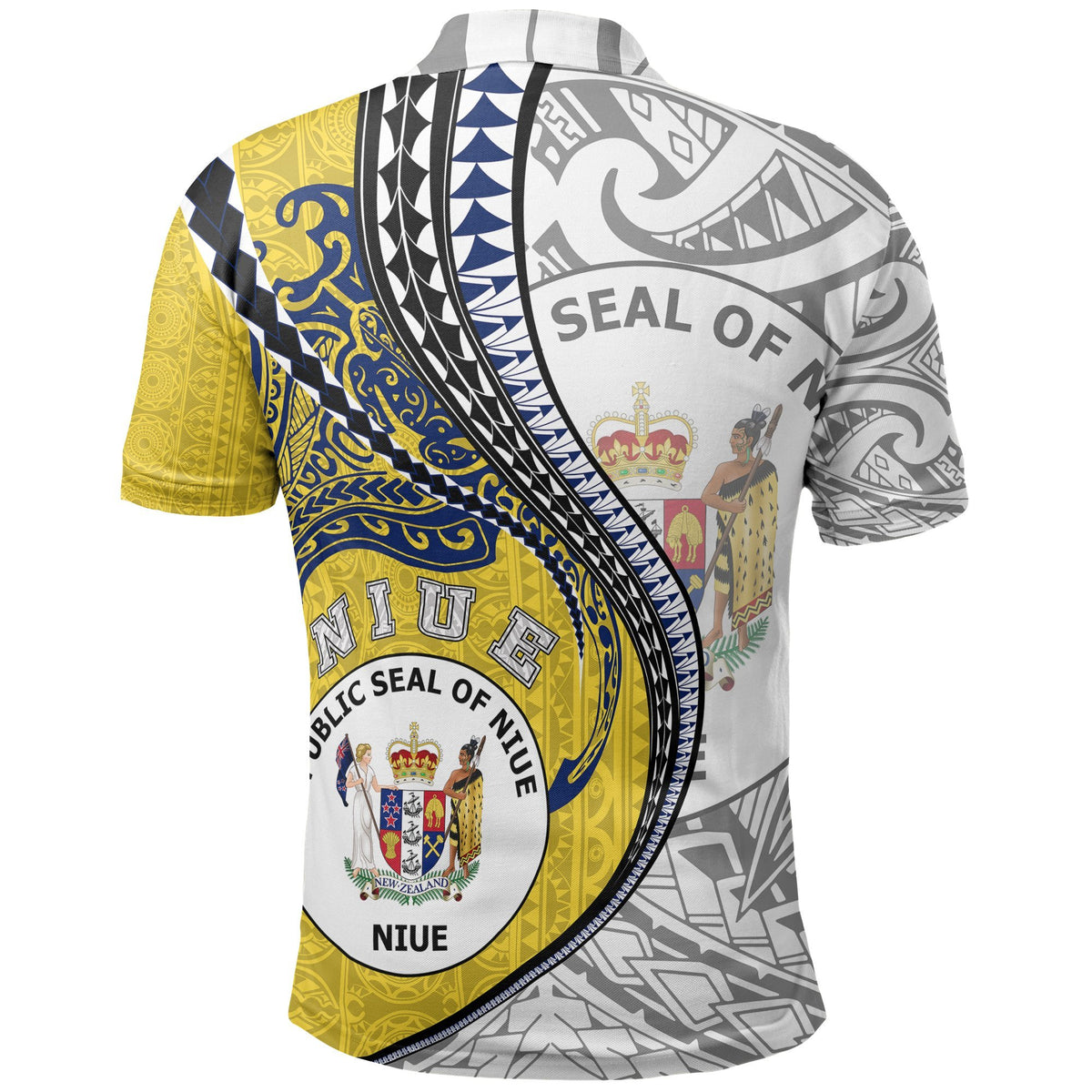 Niue Polo T Shirt Niue Seal Kanaloa Tatau Gen NU K7 - Polynesian Pride