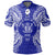 Niue Polo Shirt Seal Map Polynesian Tattoo Blue Unisex Blue - Polynesian Pride