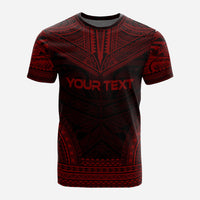 Niue Custom T Shirt Niue Seal Polynesian Chief Tattoo Red Version Unisex Red - Polynesian Pride