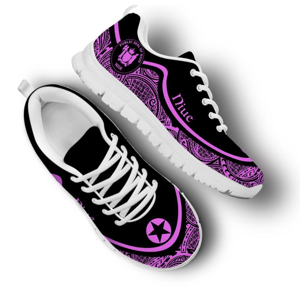 Niue Wave Sneakers - Polynesian Pattern Purple Color - Polynesian Pride