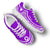Niue Wave Sneakers - Polynesian Pattern White Purple Color - Polynesian Pride