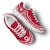 Niue Wave Sneakers - Polynesian Pattern White Red Color - Polynesian Pride