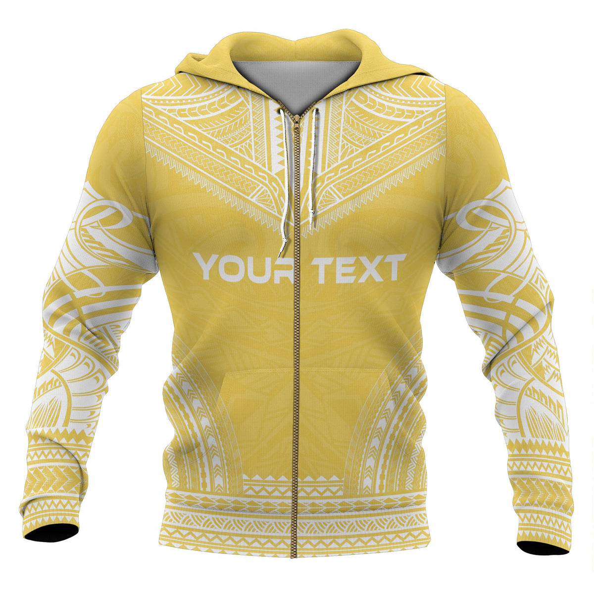 Niue Polynesian Chief Custom Zip up Hoodie Flag Version - Polynesian Pride