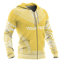 Niue Polynesian Chief Custom Zip up Hoodie Flag Version - Polynesian Pride
