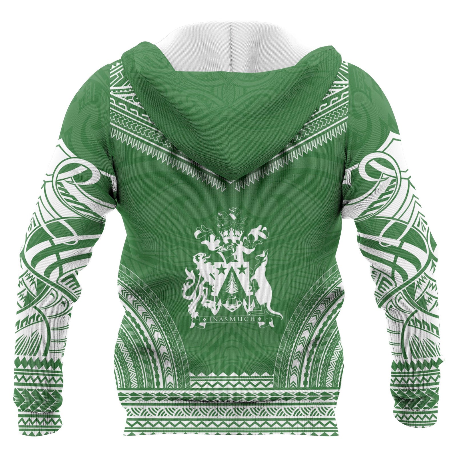 Norfolk Island Polynesian Chief Custom Zip up Hoodie Flag Version Unisex Blue - Polynesian Pride