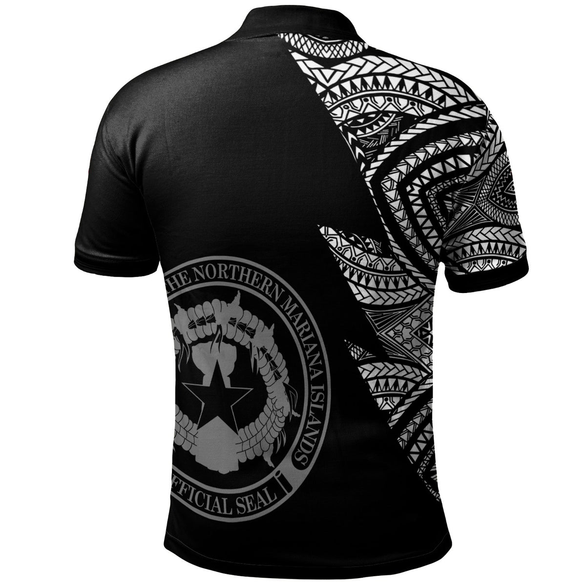 Northern Mariana Islands Custom Polo Shirt Flash Style White - Polynesian Pride