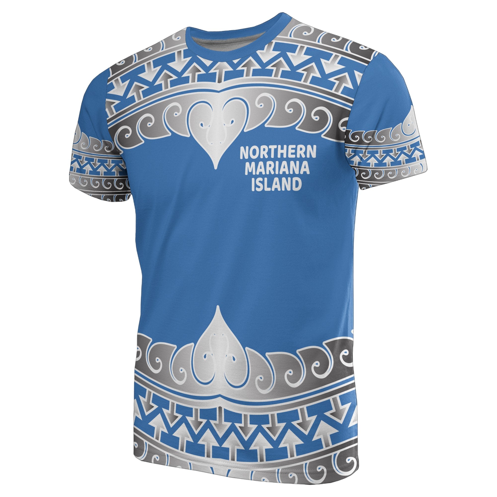Northern Mariana Islands All Over T Shirt Northern Mariana Islands Wave Style Unisex Blue - Polynesian Pride