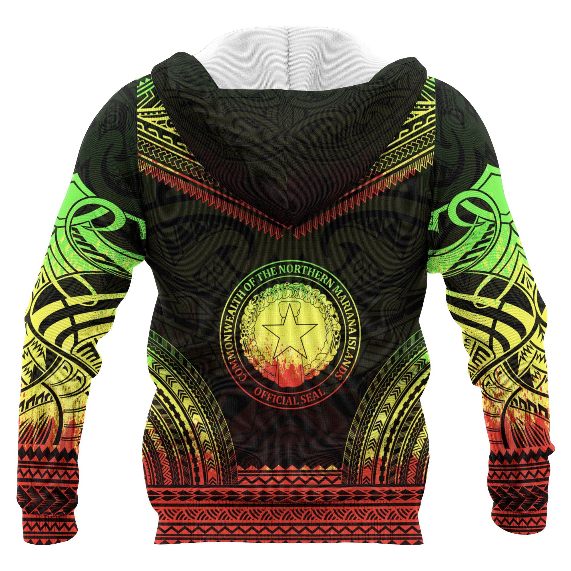 Northern Mariana Island Polynesian Chief Custom Hoodie Reggae Version Unisex Reggae - Polynesian Pride