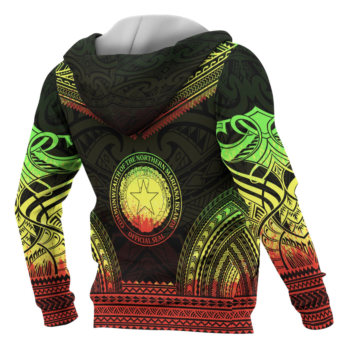 Northern Mariana Island Polynesian Chief Custom Hoodie Reggae Version - Polynesian Pride
