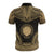 Northern Mariana Islands Polo Shirt Seal Polynesian Chief Tattoo Gold Version - Polynesian Pride