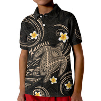 Hawaii Polo Shirt Hawaiian Turtle Plumeria Mixed Polynesian Nude Style LT9 Kid Nude - Polynesian Pride