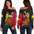 The Kumuls PNG Off Shoulder Sweater Papua New Guinea Polynesian Dynamic Style Black LT14 Women Black - Polynesian Pride