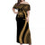 (Custom Personalised) Samoa Off Shoulder Long Dress Golf Polynesian Tentacle Tribal LT14 Women Black - Polynesian Pride