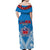 Toa Samoa Rugby Off Shoulder Long Dress Manu Siva Tau Style Ulafala LT13 - Polynesian Pride