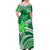 Custom Polynesian Matching Hawaiian Outfits For Couples Hawaii Flowers Wave Green LT13 - Polynesian Pride