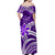 Custom Polynesian Matching Hawaiian Outfits For Couples Hawaii Flowers Wave Purple LT13 - Polynesian Pride