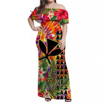 (Custom Personalised) Hawaii Rainbow Tie Dye Long Sleeve Button Shirt Flowers Polynesian Hawaiian Tribal Ver.03 LT13 Women Art - Polynesian Pride