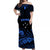 Custom Polynesian Couple Outfits Samoa Tatau Matching Dress and Hawaiian Shirt Blue Polynesian Ula Nifo LT13 - Polynesian Pride