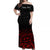 (Custom Personalised) New Zealand Off Shoulder Long Dress Maori Pattern Red LT13 Women Red - Polynesian Pride
