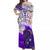 (Custom Personalised) Manaia Maori Off Shoulder Long Dress Fern Aotearoa Purple Waves LT13 Women Purple - Polynesian Pride