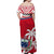 Samoa Off Shoulder Long Dress Samoan Coat Of Arms With Coconut Red Style LT14 - Polynesian Pride