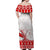 Hawaii Christmas Off Shoulder Long Dress Kanaka Polynesian Santa Claus Mele Kalikimaka LT14 - Polynesian Pride