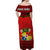 (Custom Text And Number) Tonga Rugby Off Shoulder Long Dress Mate Maa Tonga Pacific Ngatu Black LT14 - Polynesian Pride