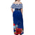 Custom Guam Chamorro Matching Hawaiian Shirt and Dress Guaman Latte Stone Tropical Flowers Blue Version LT14 - Polynesian Pride