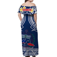 Samoa Matching Dress and Hawaiian Shirt Samoan Plumeria Flowers Mix Polynesian Pattern LT14 - Polynesian Pride