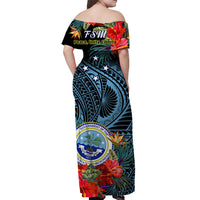 Federated States of Micronesia Matching Dress and Hawaiian Shirt Polynesian Hibiscus Flowers LT14 - Polynesian Pride