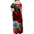 Federated States of Micronesia Off Shoulder Long Dress Hibiscus Flowers FSM Seal Polynesian Ver.05 LT14 - Polynesian Pride
