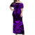 (Custom Personalised) Hawaii Off Shoulder Long Dress Kakau Kanaka Maoli Combine Polynesian Shark Ver.05 LT14 Women Purple - Polynesian Pride